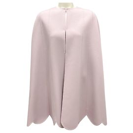 Valentino Garavani Capa de lã e cashmere lilás com bainha ondulada Valentino Roxo
