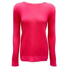 Pull en cachemire fuchsia Lamberto Losani Rose
