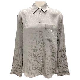 Camicia in seta jacquard grigia mattina Zadig & Voltaire Grigio