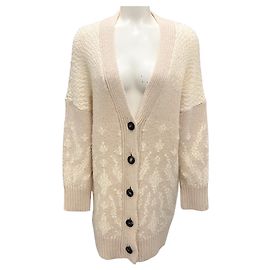 Beige / creme oversized Strickjacke von Peserico Beige