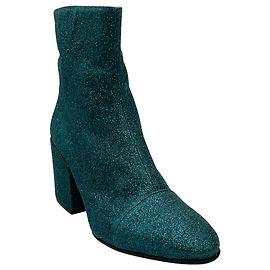 Botas de tornozelo com glitter teal da Dries van Noten Azul