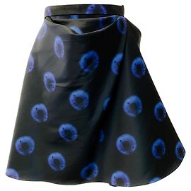 Minifalda de faille fruncida Midnight Iris de Alexander McQueen Azul
