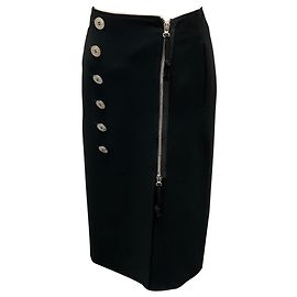 Gonna in crepe nera con dettagli zip Altuzarra Nero