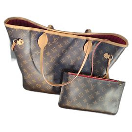 Louis Vuitton NEVERFULL MM COM PASTA Chocolate