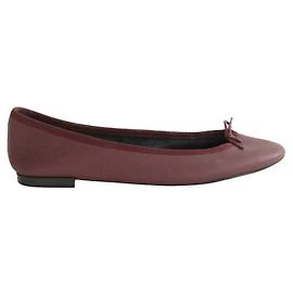 Repetto Bailarinas de cuero burdeos Burdeos