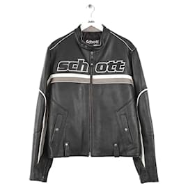Schott Black leather jacket Black