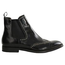 Church's Botas de cuero charol negro Negro