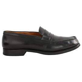JM Weston Mocassins en cuir noirs Noir