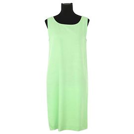 Saint Laurent Abito in lino verde Verde