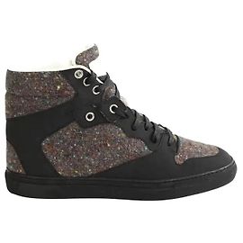 Balenciaga Schwarze Leder-Sneaker Schwarz
