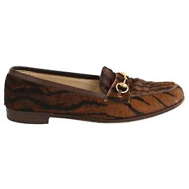 Gucci Mocassins en cuirs exotiques marron Marron