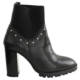 The Kooples Black leather boots Black