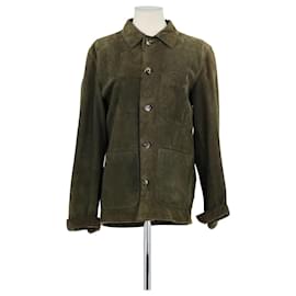 Closed Khaki Leather Jacket Khaki