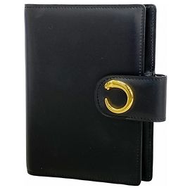 Cartier Panthère Leather Black Women's Notebook Cover Black