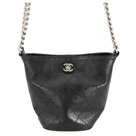 Chanel Matelasse Black Shoulder Bag Black