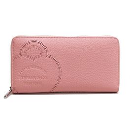 Tiffany & Co Tiffany Embossed Leather Long Wallet in Pink Pink