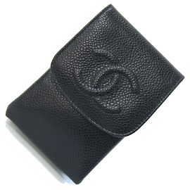 Chanel Cigar Case in Black Grained Calfskin Black