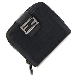 Fendi Zucchino Bifold Wallet Black
