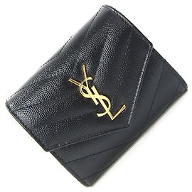 Multifunktionsgeldbörse Cassandra von Saint Laurent Schwarz
