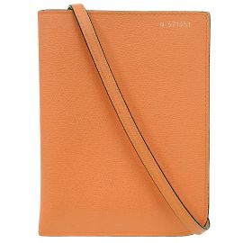 Bolso de hombro de cuero melocotón Valextra Melocotón