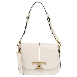 Bolsa de ombro em couro branco T-Timeless da Tod's Branco