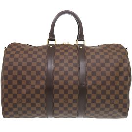 Louis Vuitton Keepall Bandouliere 45 Damier Boston Bag Brown