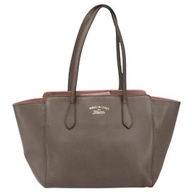 Gucci Swing Tote Leather Medium Brown