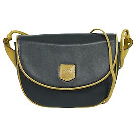 Céline Celine Vintage Shoulder Bag Leather Black