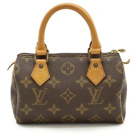 Pochette Mini Speedy Monogram Louis Vuitton Marrone