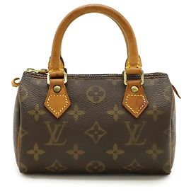 Pochette Mini Speedy Monogram Louis Vuitton Marrone
