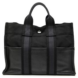 Borsa tote Hermès Herbag PM in tela e pelle Nero