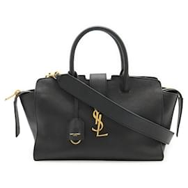 Yves Saint Laurent Sac à main en cuir Baby Downtown 2 en 1 Saint Laurent Paris Noir