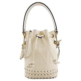 Bolsa Mini Mon Tresor de couro da Fendi Branco