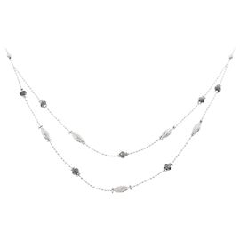Autre Marque Collar de diamantes en oro blanco Au750 Plata
