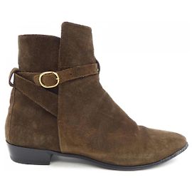 Céline Chaussures en cuir Celine Marron