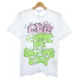 Autre Marque Camiseta KAWS da Comme des Garçons Shirt Rosa Branco Verde