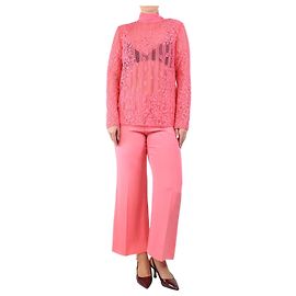 Valentino Pink lace blouse and trouser set - size UK 10 Pink