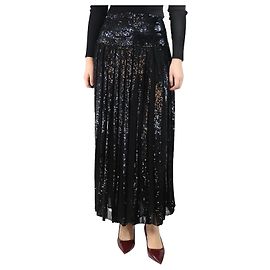 Alice by Temperley Jupe maxi en sequins noirs - taille UK 10 Noir