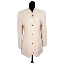 Gianni Versace white coat from the '80s White