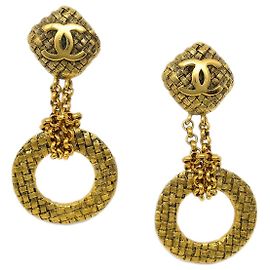 Chanel CC Dangle Metal Dorado