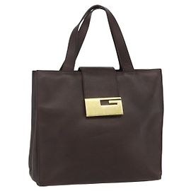 Sac à main vintage Gucci en cuir Marron