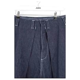 Autre Marque-Blue cotton wide jeans-Blue