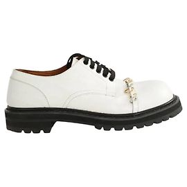 Marni Scarpe in pelle bianche con lacci Bianco