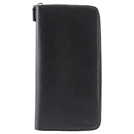 Prada Saffiano Black Men's Long Wallet Black