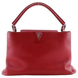 Borsa Capucines MM Louis Vuitton Rosso