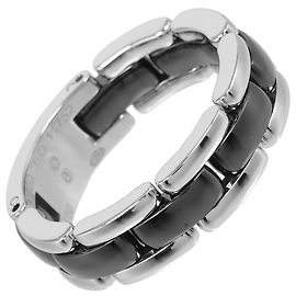 Anel Ultra Chanel em Ouro Branco e Cerâmica Outro