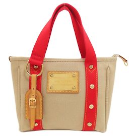 Louis Vuitton Antigua Line Cabas PM Handbag Red Beige