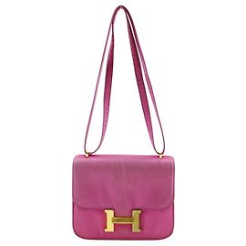 Bolsa de Ombro Constance Mini 18 da Hermès Rosa