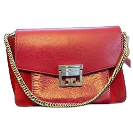 Sac à main Givenchy GV3 en cuir bordeaux Rouge