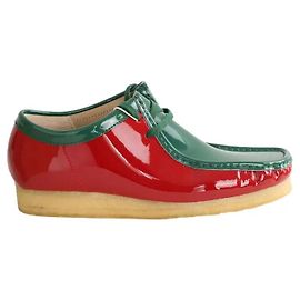 Supreme Rote Lackleder Schnürschuhe Rot